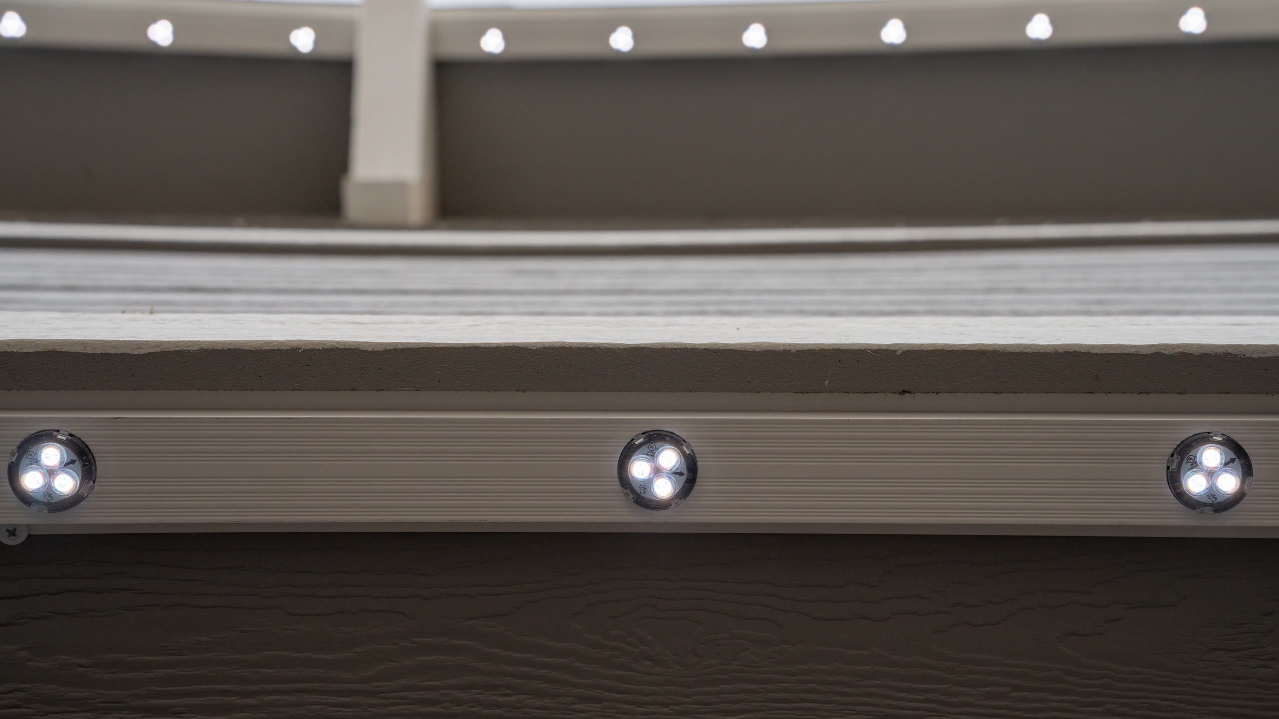 Honest Outdoor Lighting lights installed in track